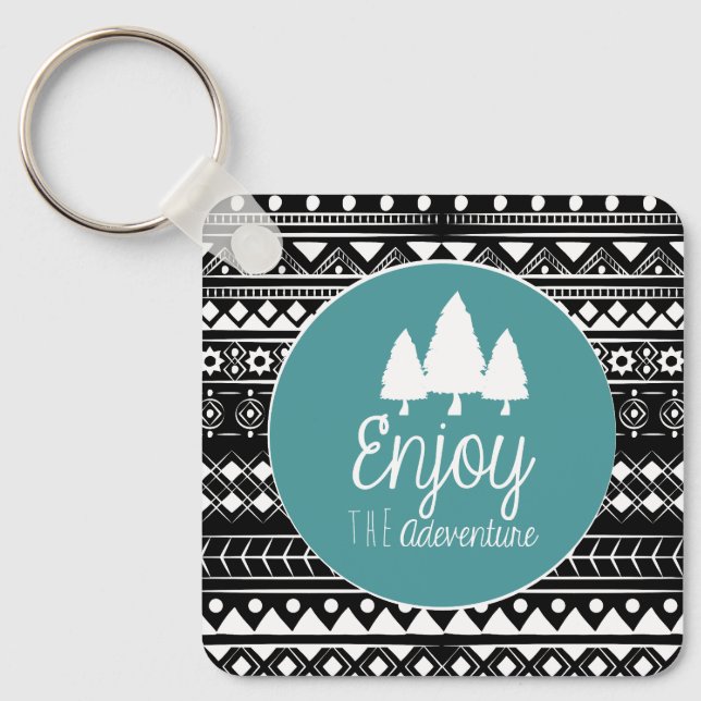 Njut av Äventyr Boho Nyckelring (Framsida)
