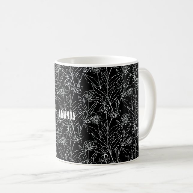 Njut av Blå Sak-blommorna Kaffemugg (Framsida höger)