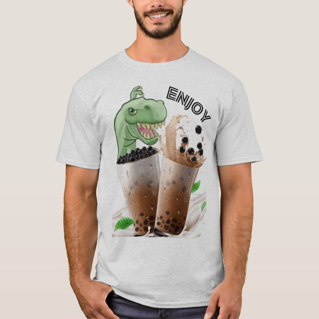 njut av bubba te dinosaurn t shirt (Framsida)