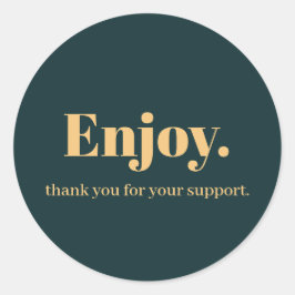 Njut av Business Sticker-design Runt Klistermärke