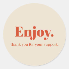 Njut av Business Sticker-design Runt Klistermärke