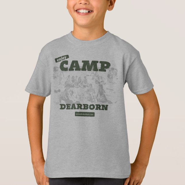 Njut av Camp Dearborn Kids Sweatshirt Tee Shirt (Framsida)