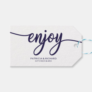 Njut av Chic Calligraphy Bröllopspresent Presentetikett