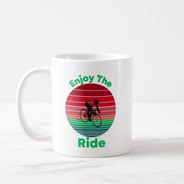Njut av citattecknet Ride Inspirational Cycling Co Kaffemugg (Vänster)