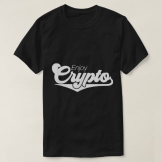 Njut av Crypto Minimalistisk Design T Shirt