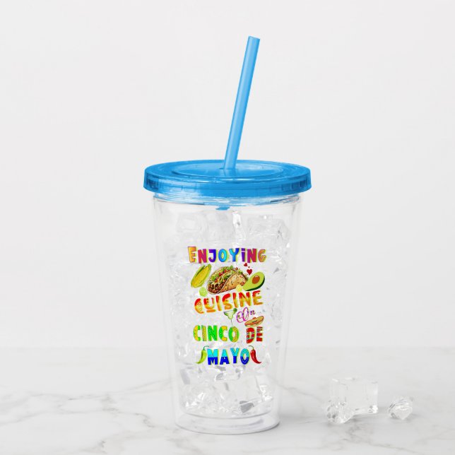 Njut av Cuisineet på Cinco de Mayo Take Away Mugg (Baksida Ice)