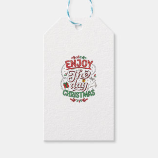 Njut av dagen Julren Gift Presentetikett