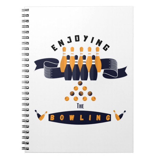 Njut av den bärbara datorn Bowling Anteckningsbok (Framsidan)