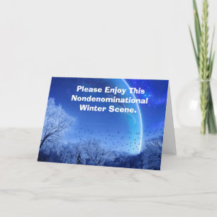 Njut av den här icke-konfessionella vinterscenen. helgkort