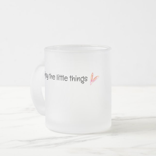 Njut av den lilla citatet Sak Frostad Glasmugg (Framsida vänster)