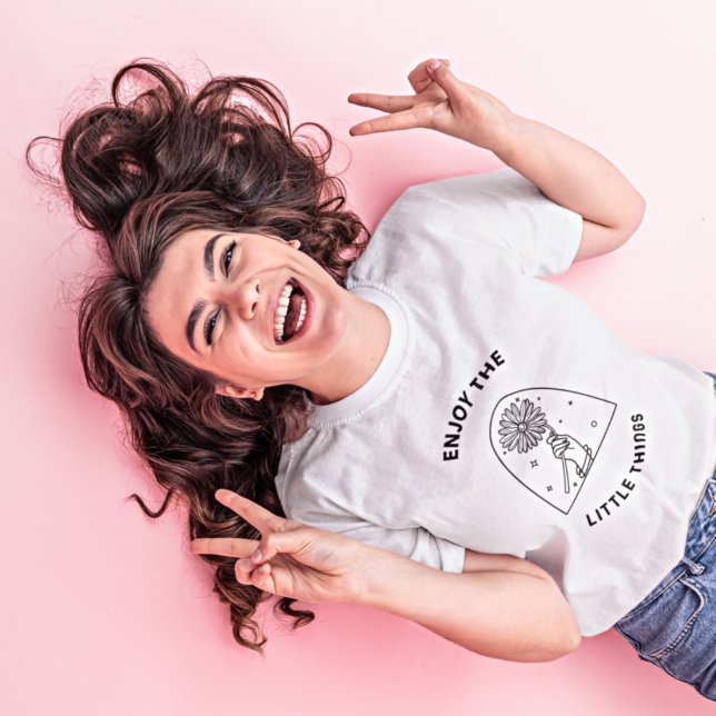 Njut av den lilla Sak-blommande Motivationsofferte T Shirt (Skapare uppladdad)