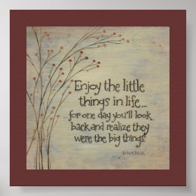 Njut av den lilla sak som Poster (Framsidan)