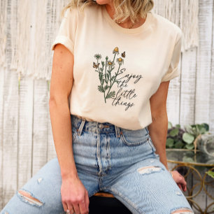 Njut av den lilla Sak Wildblomens Daisy Unisex T Shirt