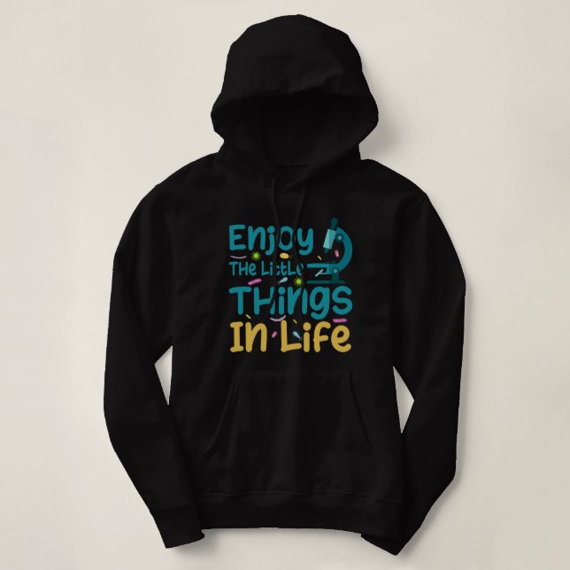 Njut av den lilla Saken i biologen Life T Shirt (Design framsida)
