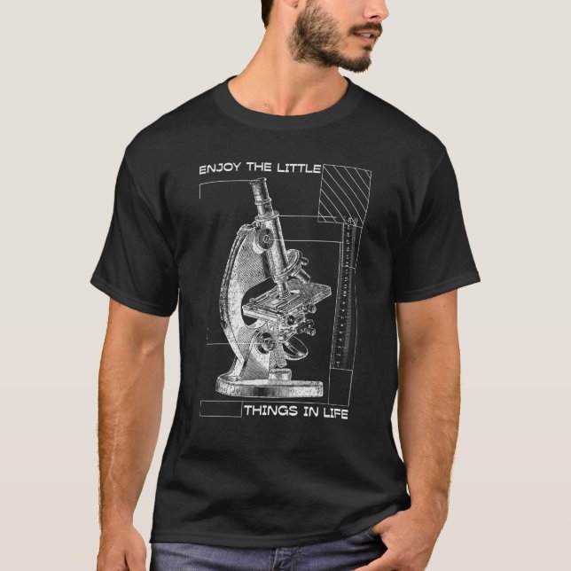 Njut av den lilla Saken i Life Microscope Microbi T Shirt (Framsida)