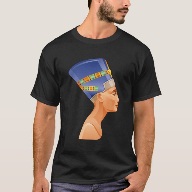 Njut av den vackra egyptiska Nefertiti eller T Shirt (Framsida)