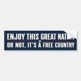 Njut av denna fantastiska nation rolig patriotisk bildekal