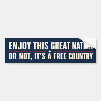 Njut av denna fantastiska nation rolig patriotisk bildekal
