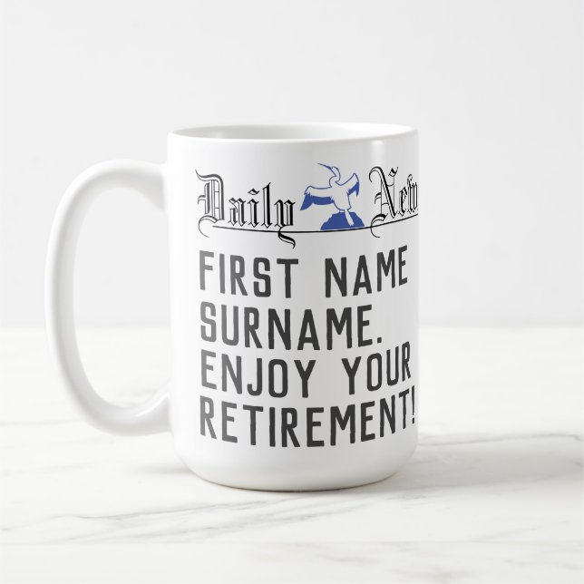 Njut av din Pension - Pension-gåva Kaffemugg (Vänster)