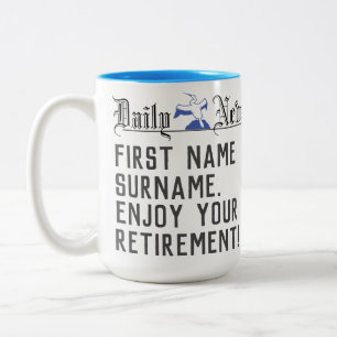 Njut av din Pension - två-tonskaffe Mugg