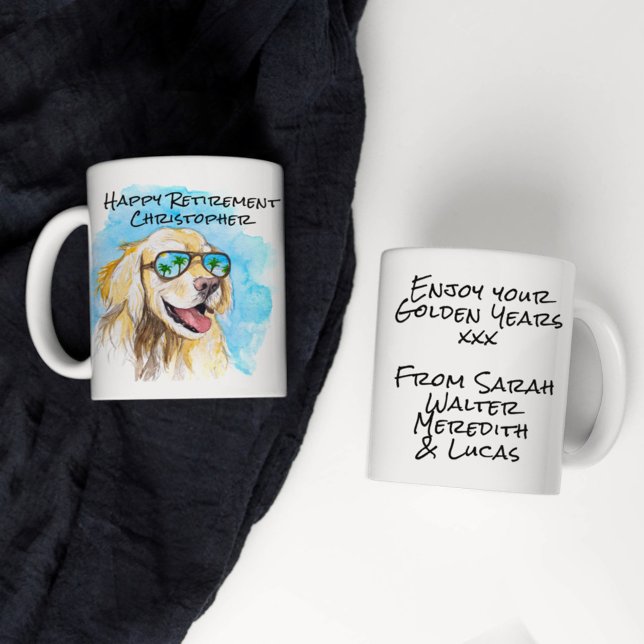 Njut av dina gyllene årar, fina Pun Lycklig Pensio Kaffemugg (Skapare uppladdad)