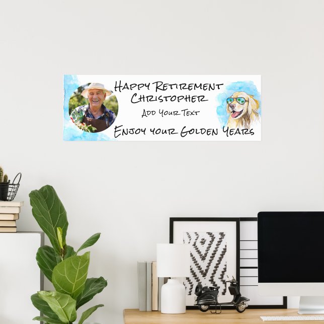 Njut av dina gyllene årar, fina Pun Lycklig Pensio Poster (Hemmakontoret)