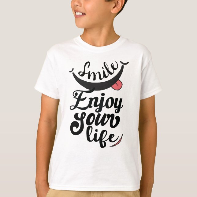 Njut av ditt liv i Cute Shirt T (Framsida)
