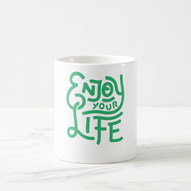 Njut av ditt liv kaffemugg (Center)