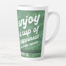 Njut av en Kopp av lycka | Motivational Latte Mugg
