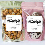 Njut av en Midnight Snack Bröllop Treat-Möhippa Fyrkantigt Klistermärke<br><div class="desc">Njut av en Möhippa med mittennattssnack i Bröllop</div>