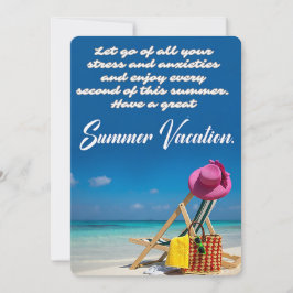 Njut av en sommarsemester vid stranden julkort