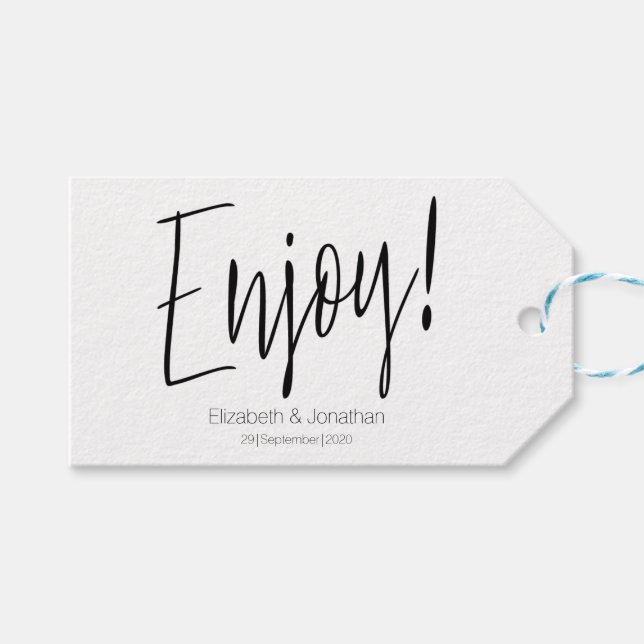 Njut av enkel Calligraphy-favoritMärkre Presentetikett (Framsidan (Horisontell))