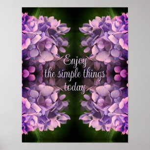 Njut av enkel Sak Hydrangea-Abstrakt Poster