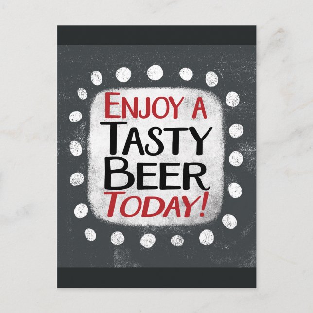 Njut av ett snyggt öl idag-vykort vykort (Framsida)