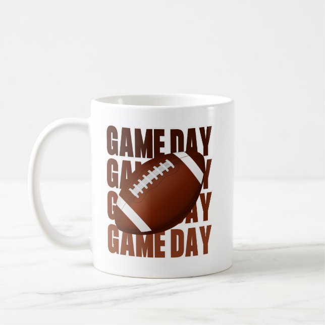 Njut av fotbollsspelet med den här speldagen kaffemugg (Vänster)