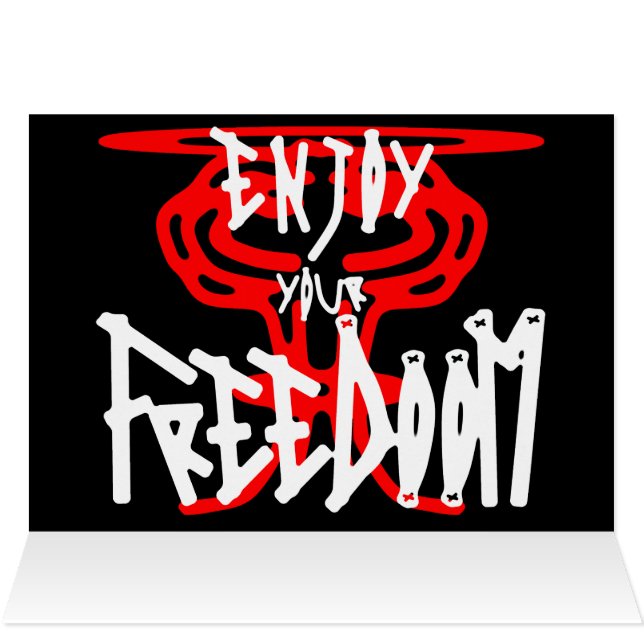 Njut av FreeDoom Hälsningskort (Insidan Horizontal (Överdel))