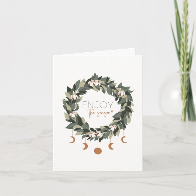 Njut av Helgdag för säsongsjulen Kort (Framsida)