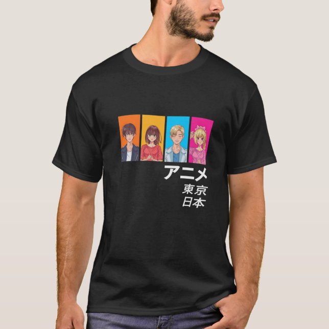 Njut av japanska japanska Anime Manga-tecken från  T Shirt (Framsida)