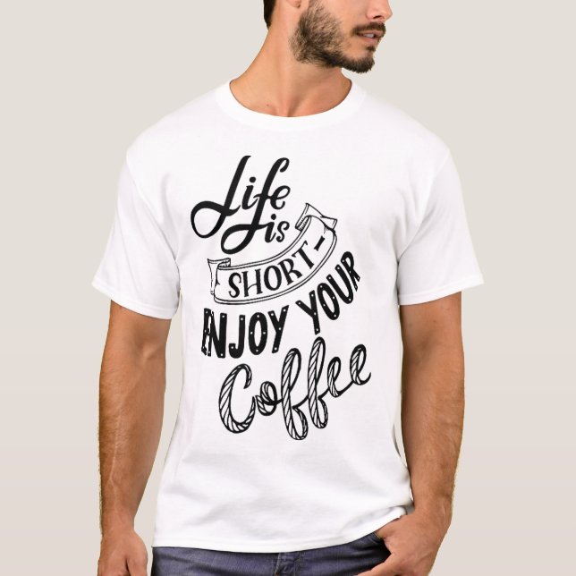 Njut av kaffe 1 t shirt (Framsida)