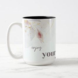 njut av kaffe Två-Tonad mugg