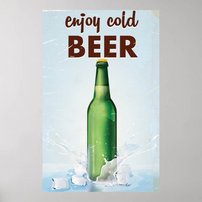 Njut av kall Beer-dryck Poster. Poster (Framsidan)