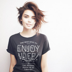 Njut av Life Bibliotek Clever T Shirt