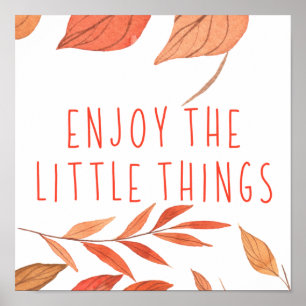 Njut av lilla Sak Happy thanksgiving Poster