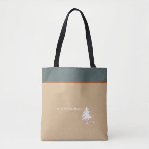 Njut av lilla Sak Monogram Träd Grönt Tan Tygkasse