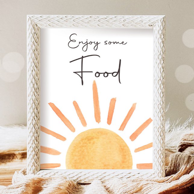 Njut av lite mat Bord Boho Sunshine Birthday Poster (Skapare uppladdad)