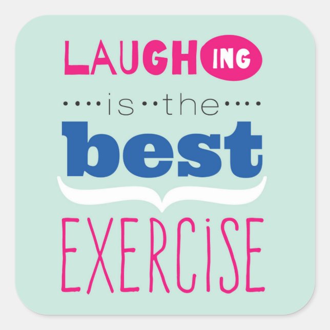 Njut av livet fyrkantigt klistermärke (Framsida)