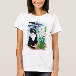 Njut av livets enkla ögonblick | Tuxedo Cat and Qu T Shirt