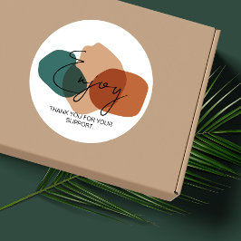 Njut av märkning av företagspaket runt klistermärke