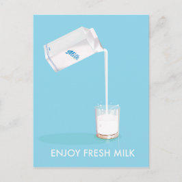 Njut av Mjölk Vintage Commercial Vykort