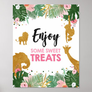 Njut av några sötingar Safari Animals födelsedag Poster